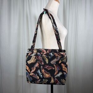 Toby Weston Whimsigoth Kitschy Shoe Tapestry Bag Wood Bar